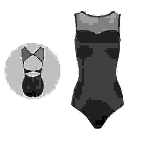 Open back twisted leotard