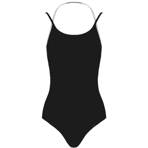 Color-Block Leotard With Spaghetti Strap