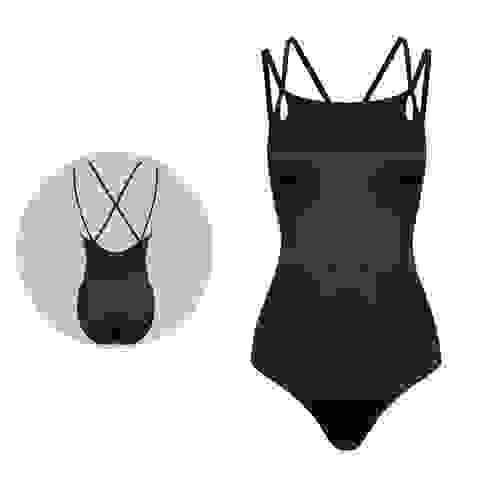 Double-shoulder Strap Back Crossing Leotard