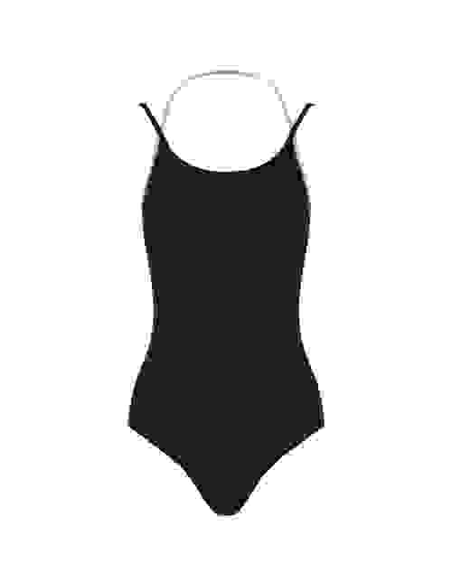 Color-Block Leotard With Spaghetti Strap