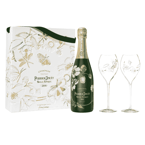 PERRIER JOUET Grand Brut / Coffret bouteille + 2 Flûtes