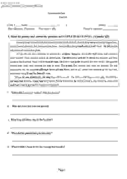 聖方濟各英文小學 St. Francis of Assisi's English Primary School-P3-三年級-英文-Term 1-第一學期考試試卷試題- Exam+答案-共8頁