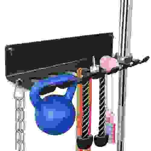 BRTGYM Gym Rack Organizer, Home Gym Accessories Hanger, Wall Mount Hooks for Olympic Barbells