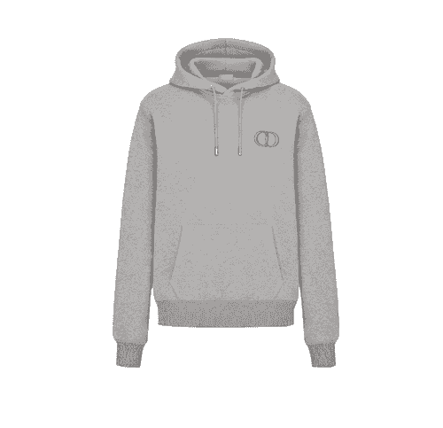 Dior Hoodie Cd Embroidery In Grey