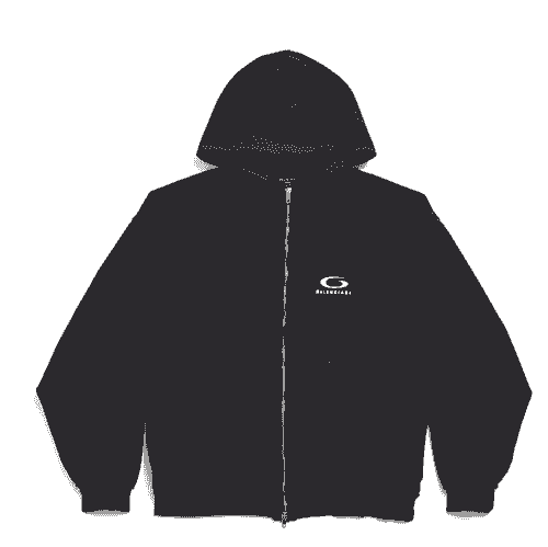 Balenciaga open hoodie black 