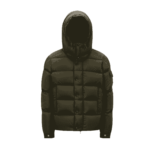 Moncler Vezere Short Down Jacket KAKI