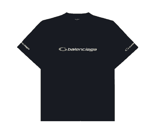 Balenciaga Jersey T-shirt | Black circle yellow 