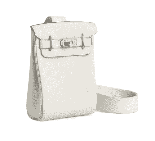HERMES Hac a Dos PM backpack FULL WHITE LEATHER 