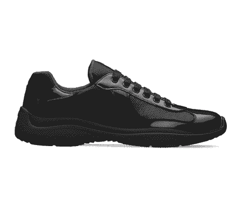 Prada baskets America's Cup BLACK DETAIL 