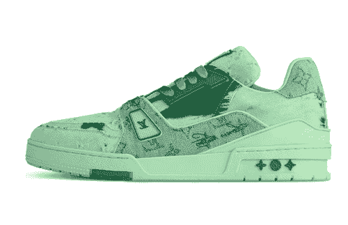 Louis Vuitton trainer green 