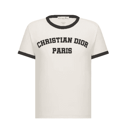 Christian Dior Paris white t-shirt black details 