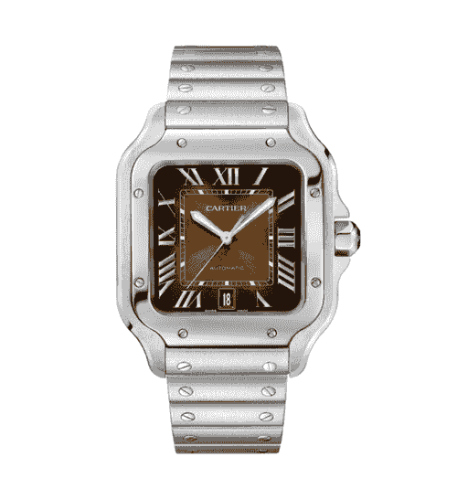 CARTIER SANTOS AUTOMATIC BROWN DIAL 