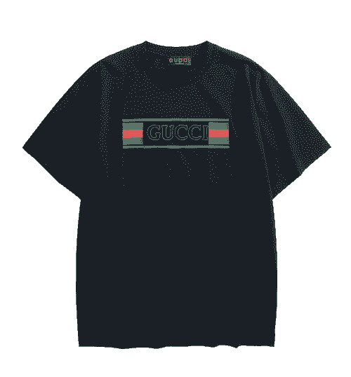 Printed cotton jersey T-shirt in navy | GUCCI® GR