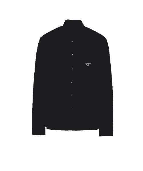 Prada Black Poplin Shirt
