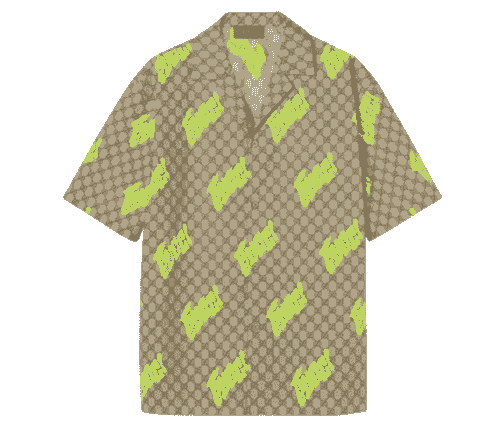 Gucci Chemise de bowling en popeline de coton à imprimé