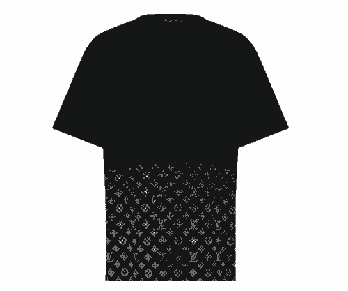 Monogram Gradient Embellished Short-Sleeved Crewneck 