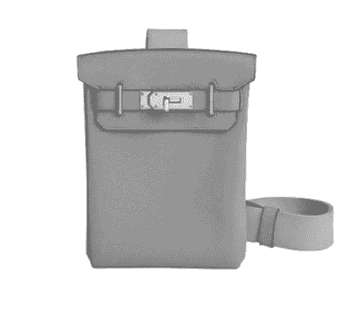 HERMES Hac a Dos PM backpack FULL GREY LEATHER 