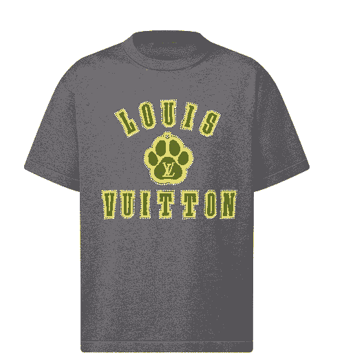 Louis Vuitton t-shirt patte de chien logo 