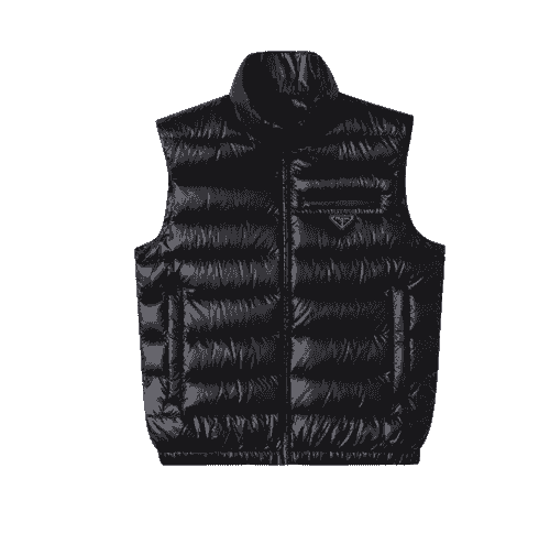 PRADA short sleeve bomber jacket black 