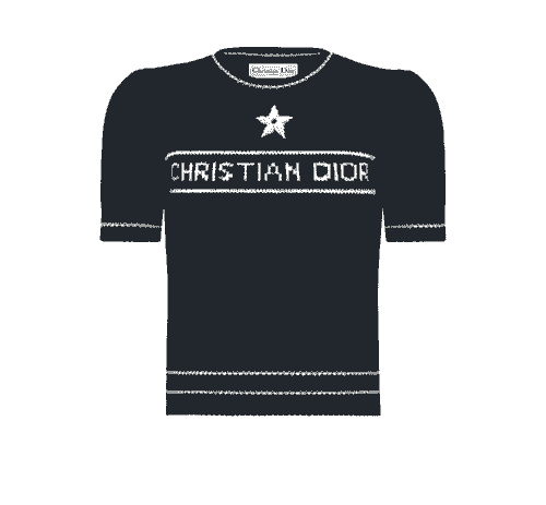 Christian Dior Short-Sleeved Sweater BLUE NAVI 