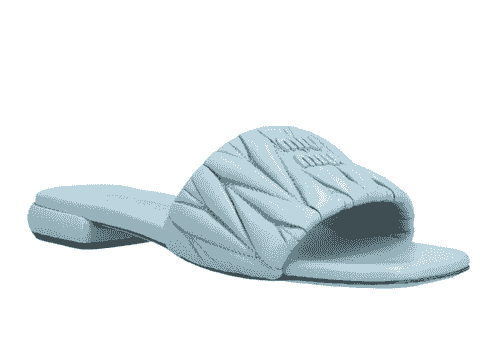 Miu Miu Matelassé nappa leather slides