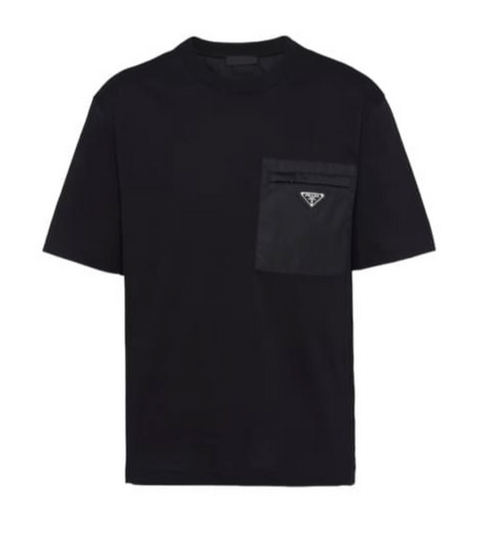 PRADA Re-Nylon and jersey T-shirt