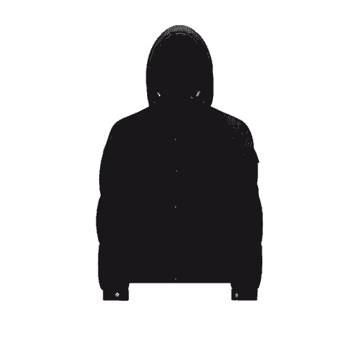Black Moncler Maya 70 Hooded Short Down Jacket 