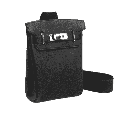 HERMES Hac a Dos PM backpack FULL BLACK LEATHER 