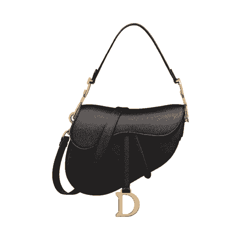 Dior Saddle Bag Black Grained Calfskin