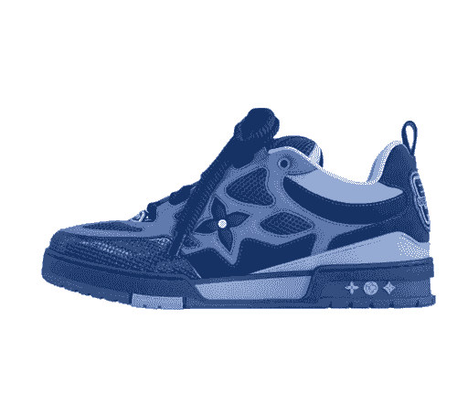 Louis Vuitton trainers blue electric 