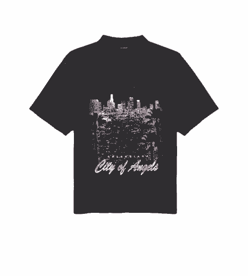 Balenciaga Layered City of Angels T-Shirt BLACK 