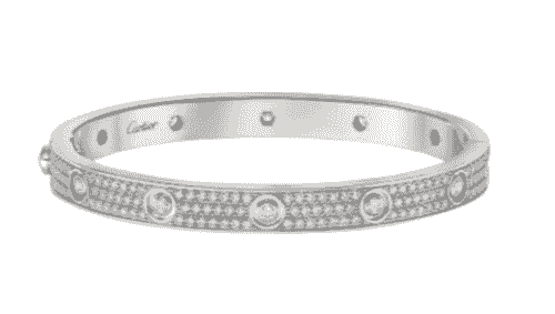 Love bracelet, classic model, paved, 12 diamonds