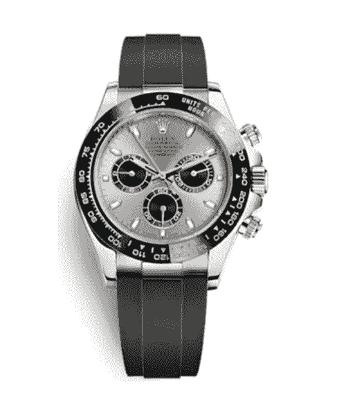 Rolex Daytona White Gold Steel Grey Index Dial Black 40mm