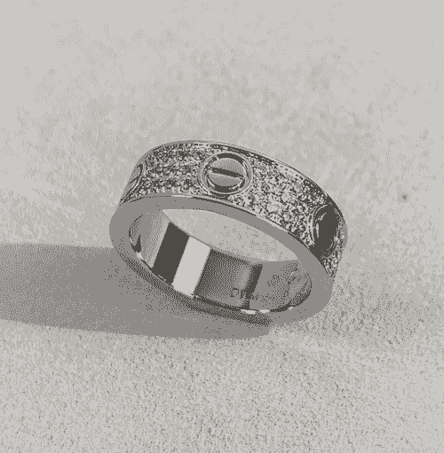 Cartier love ring diamond silver 