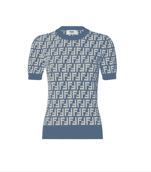 FENDI t-shirt à Monogramme FF En Jacquard 