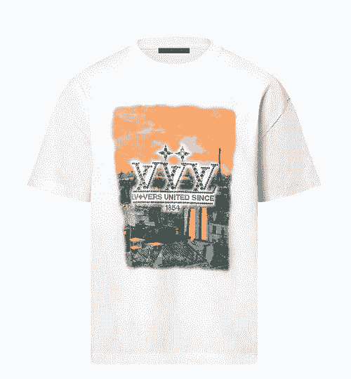 Louis Vuitton Embellished Graphic Cotton T-Shirt 