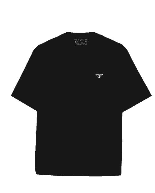 Prada t-shirt en jersey technique BLACK