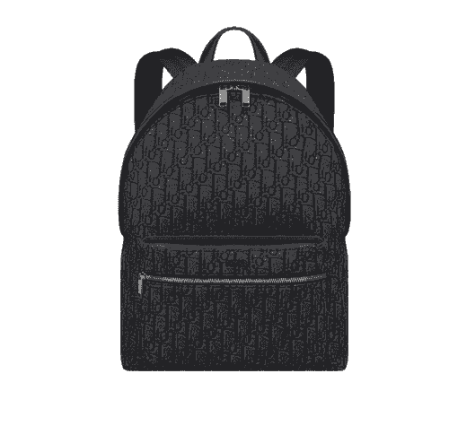 Dior Black Oblique Jacquard Rider Backpack