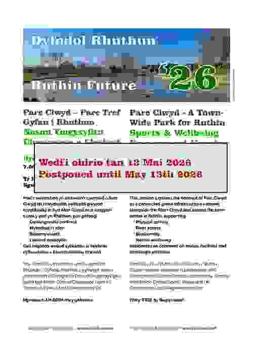 26.03.26 Parc Clwyd POSTPONED