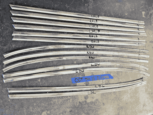 Item #86 1958-1961 Chevrolet Corvette Cove Trim Side Moldings Original GM 58 59 60 61 C1 