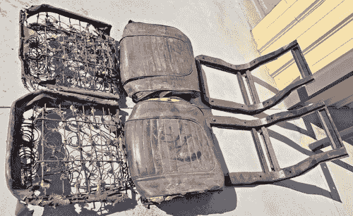 Item #76 C1 1956-1962 Corvette Bucket Seat Frames etc Original GM