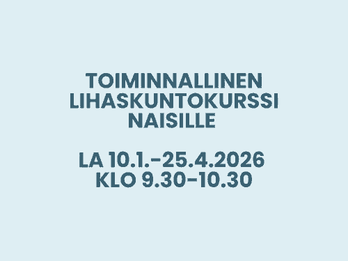 14x Toiminnallinen lihaskuntokurssi naisille la 10.1.-25.4.2026 KOKKOLA