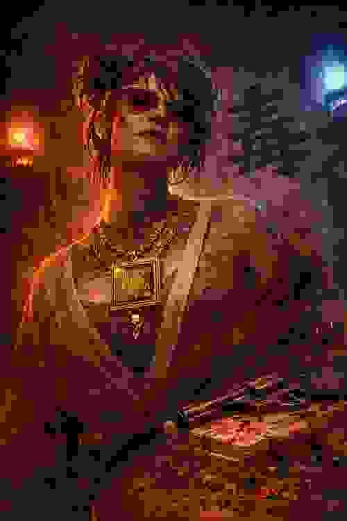 Yakuza Girl 84x60cm metal