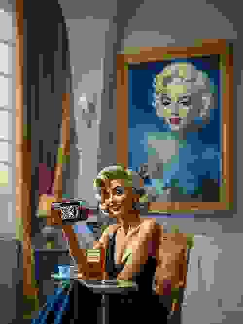 Marilyn Monroe Phygital Metal Edition 84 × 60 cm (33.1 × 23.6 in)