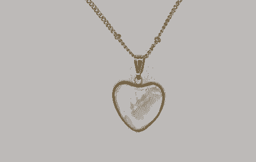 Heart Shaped Shell charm Necklace Gold Coated -Item#278C