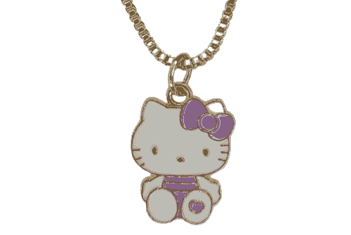 Hello Kitty Purple charm Necklace    (425B)