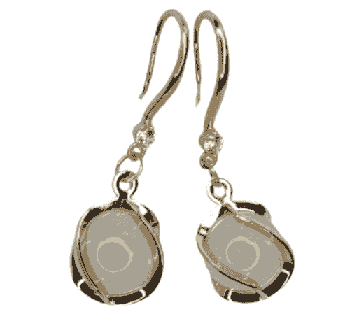 gold coated cubic zirconia hooks -Item#288B
