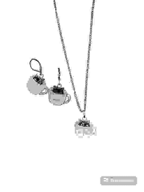 Cute Kitty in Coffee Cup Charm Set   -Item#262A & #263A