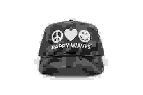 Peace Love Happy Waves Trucker - Adult