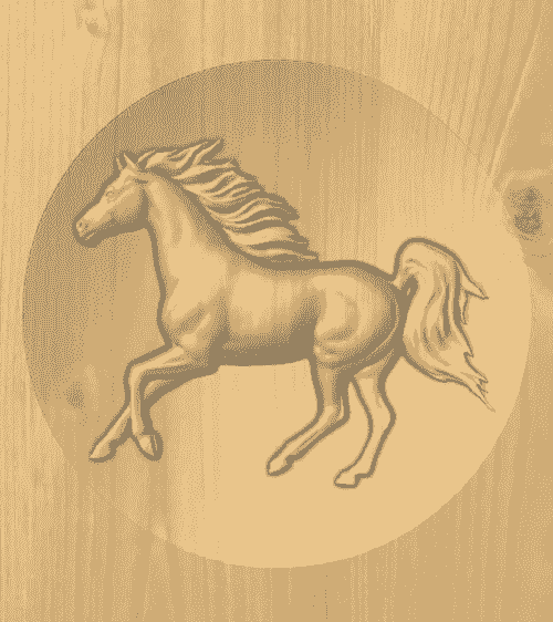 Beautiful Horse caring (bowl)